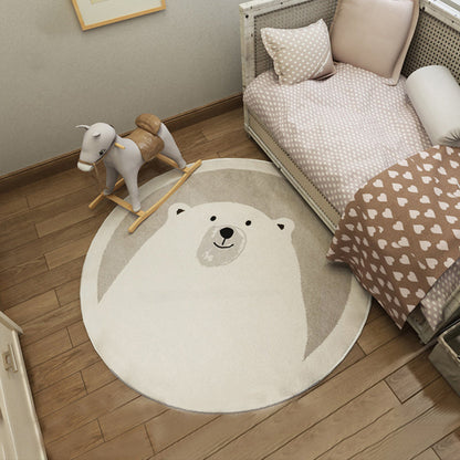 Skorter | Casual Kids Bedroom Rug Multicolor Cartoon Indoor Rug Polyester Non-Slip Easy Care Area Rug