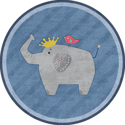 Skorter | Casual Kids Bedroom Rug Multicolor Cartoon Indoor Rug Polyester Non-Slip Easy Care Area Rug