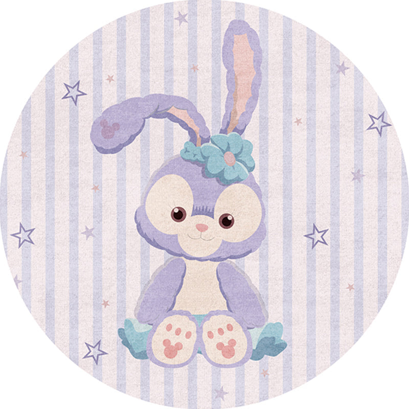 Skorter | Casual Kids Bedroom Rug Multicolor Cartoon Indoor Rug Polyester Non-Slip Easy Care Area Rug