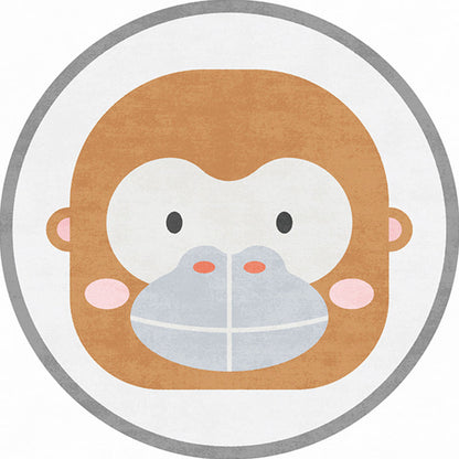 Skorter | Casual Kids Bedroom Rug Multicolor Cartoon Indoor Rug Polyester Non-Slip Easy Care Area Rug