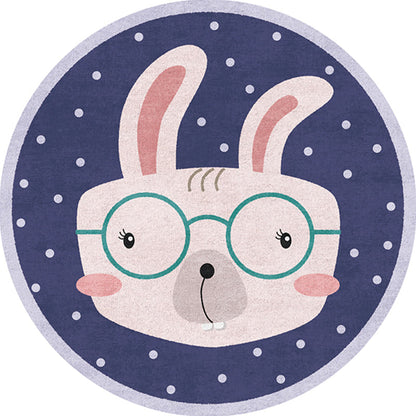 Skorter | Casual Kids Bedroom Rug Multicolor Cartoon Indoor Rug Polyester Non-Slip Easy Care Area Rug