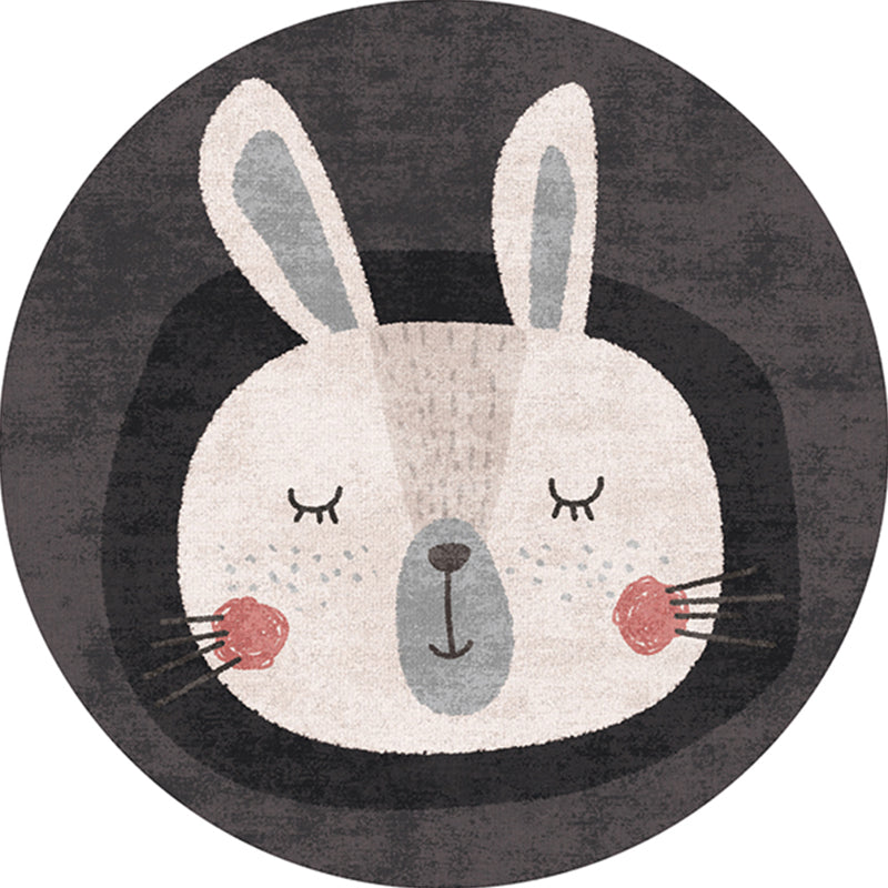 Skorter | Casual Kids Bedroom Rug Multicolor Cartoon Indoor Rug Polyester Non-Slip Easy Care Area Rug