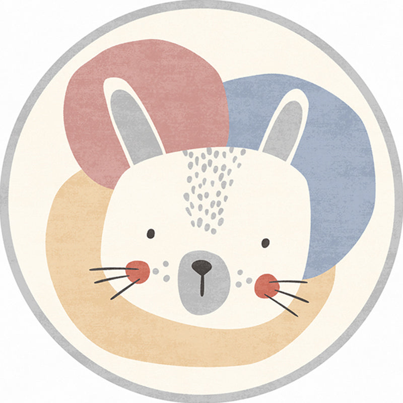 Skorter | Casual Kids Bedroom Rug Multicolor Cartoon Indoor Rug Polyester Non-Slip Easy Care Area Rug