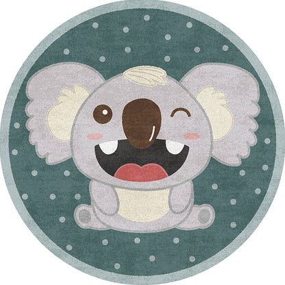 Skorter | Casual Kids Bedroom Rug Multicolor Cartoon Indoor Rug Polyester Non-Slip Easy Care Area Rug