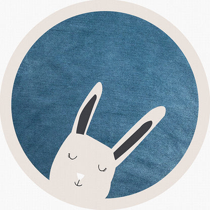 Skorter | Casual Kids Bedroom Rug Multicolor Cartoon Indoor Rug Polyester Non-Slip Easy Care Area Rug