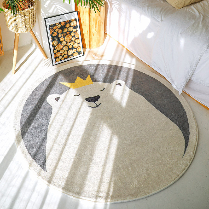 Skorter | Beautiful children's room carpet Multicolored cartoon pattern carpet Polyester non-slip machine washable carpet