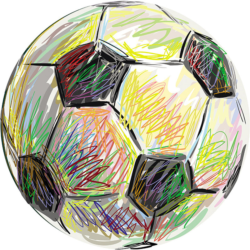 Skorter | Calming Cartoon Rug Multicolor Cute Area Rug Polypropylene Non-Slip Machine Washable Rug for Kids