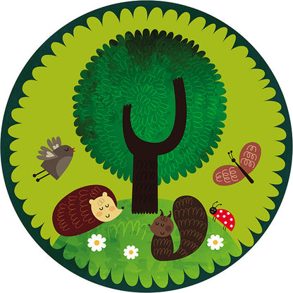 Skorter | Calming Cartoon Rug Multicolor Cute Area Rug Polypropylene Non-Slip Machine Washable Rug for Kids