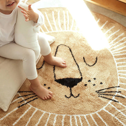 Skorter | Colorful Creative Carpet Polyester Cartoon Print Indoor Rug Non-Slip Back Pet-Friendly Rug for Kids