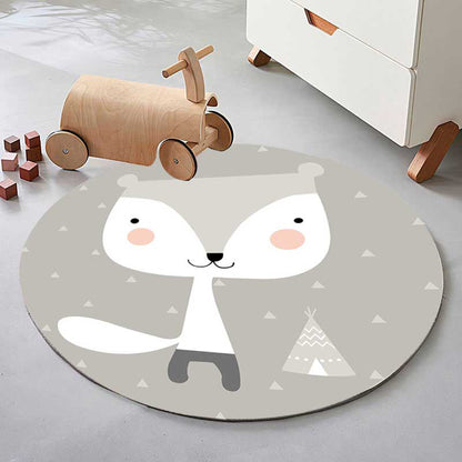 Skorter | Colorful Creative Carpet Polyester Cartoon Print Indoor Rug Non-Slip Back Pet-Friendly Rug for Kids