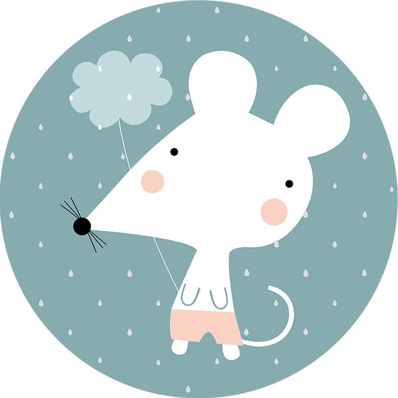 Skorter | Colorful Creative Carpet Polyester Cartoon Print Indoor Rug Non-Slip Back Pet-Friendly Rug for Kids