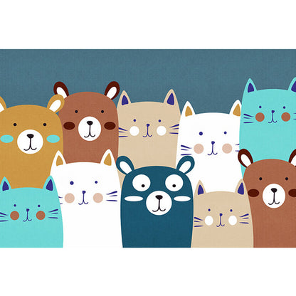 Skorter | Beautiful Children's Room Carpet Multicolor Cartoon Pattern Area Rug Non-Slip Back Easy Care Indoor Rug