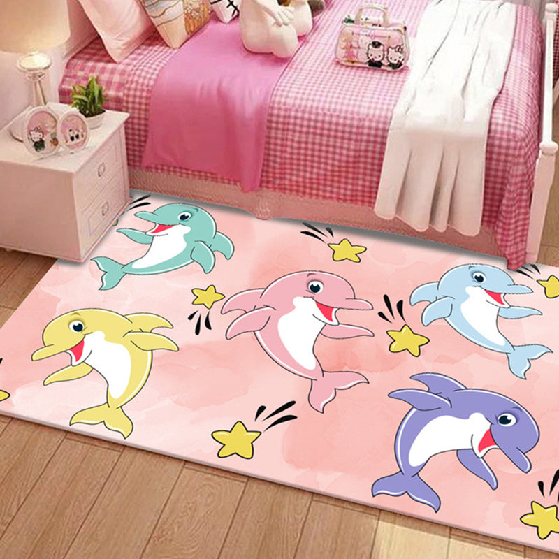 Skorter | Beautiful Children's Room Carpet Multicolor Cartoon Pattern Area Rug Non-Slip Back Easy Care Indoor Rug