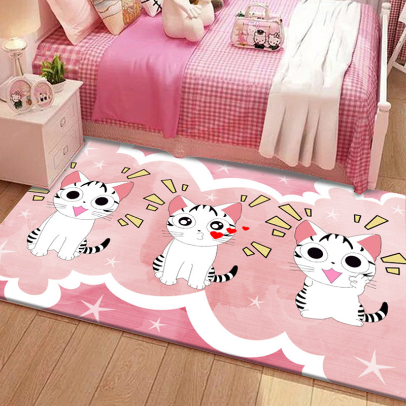 Skorter | Beautiful Children's Room Carpet Multicolor Cartoon Pattern Area Rug Non-Slip Back Easy Care Indoor Rug