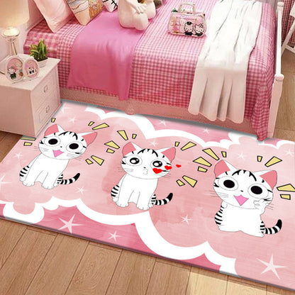 Skorter | Beautiful Children's Room Carpet Multicolor Cartoon Pattern Area Rug Non-Slip Back Easy Care Indoor Rug