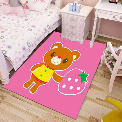 Skorter | Beautiful Children's Rug Multicolored Cartoon Printed Area Rug Polypropylene Non-Slip Easy-Care Rug