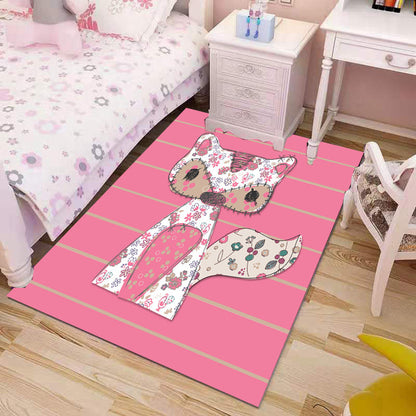 Skorter | Beautiful Children's Rug Multicolored Cartoon Printed Area Rug Polypropylene Non-Slip Easy-Care Rug