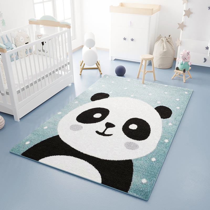 Skorter | Casual Cartoon Print Rug Multicolored Polypropylene Rug Non-Slip Washable Easy Care Rug for Kids