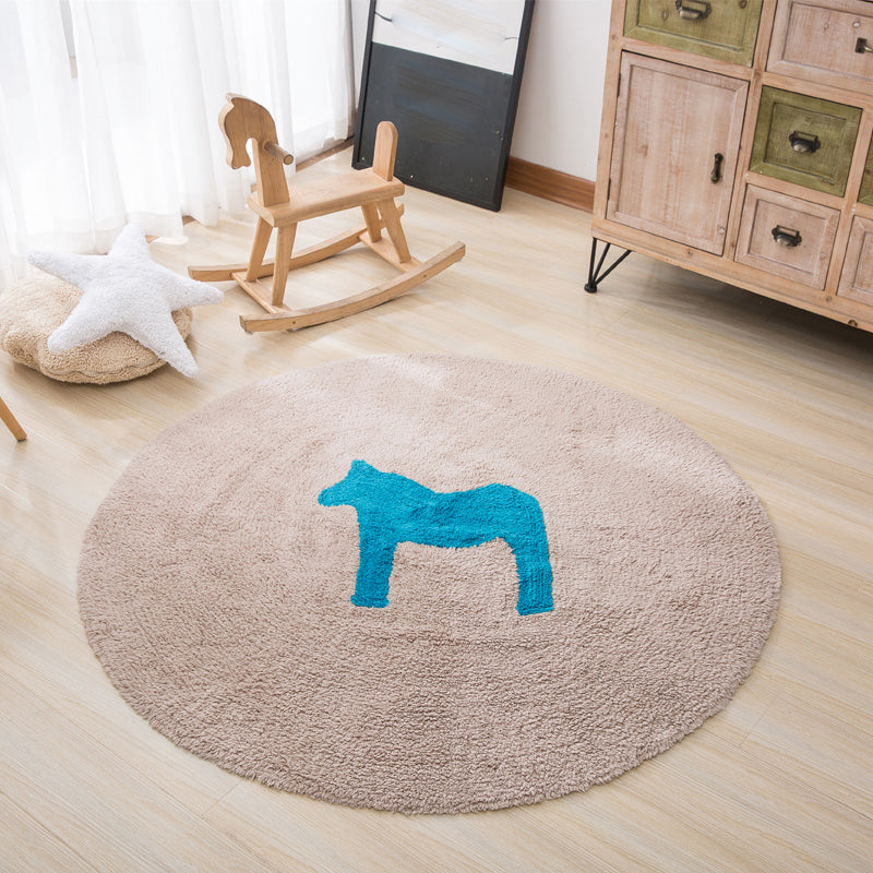 Skorter | Beautiful Children's Room Rug Multicolor Cartoon Rug Cotton Non-Slip Floor Washable Rug