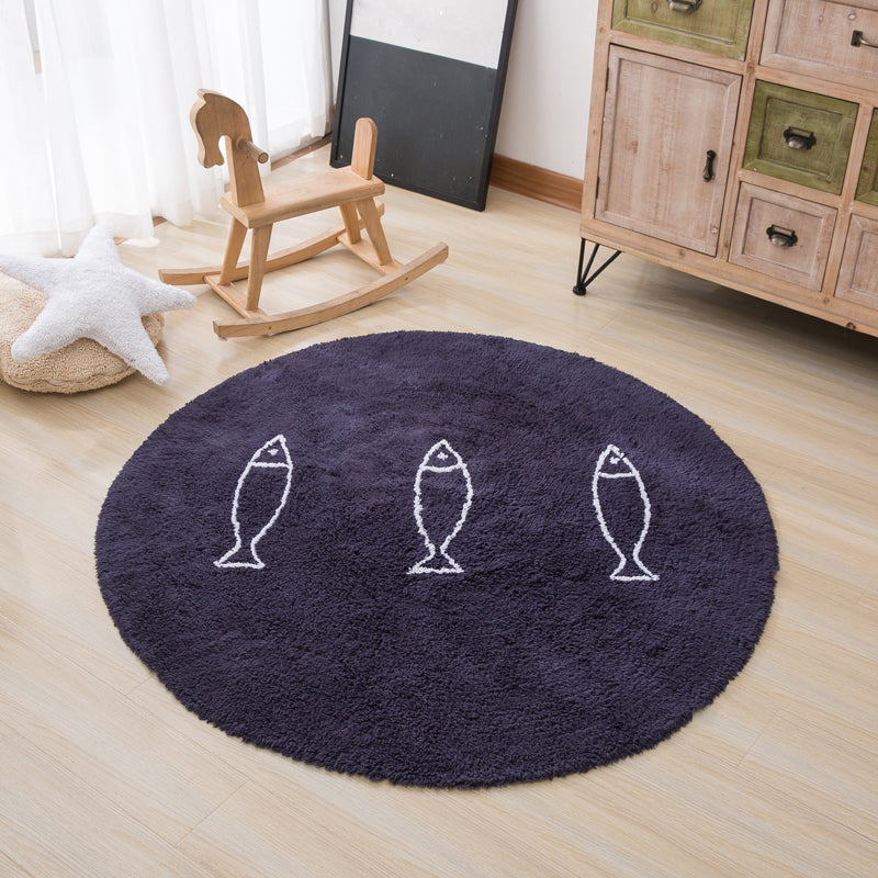 Skorter | Beautiful Children's Room Rug Multicolor Cartoon Rug Cotton Non-Slip Floor Washable Rug