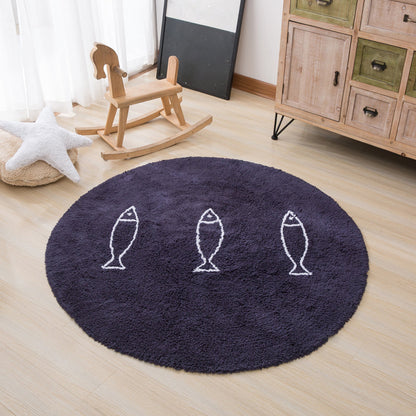 Skorter | Beautiful Children's Room Rug Multicolor Cartoon Rug Cotton Non-Slip Floor Washable Rug