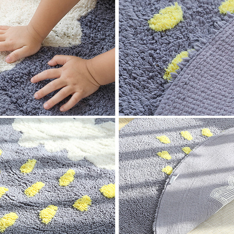 Skorter | Beautiful Children's Room Rug Multicolor Cartoon Rug Cotton Non-Slip Floor Washable Rug