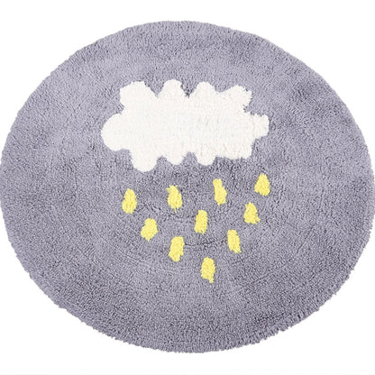 Skorter | Beautiful Children's Room Rug Multicolor Cartoon Rug Cotton Non-Slip Floor Washable Rug