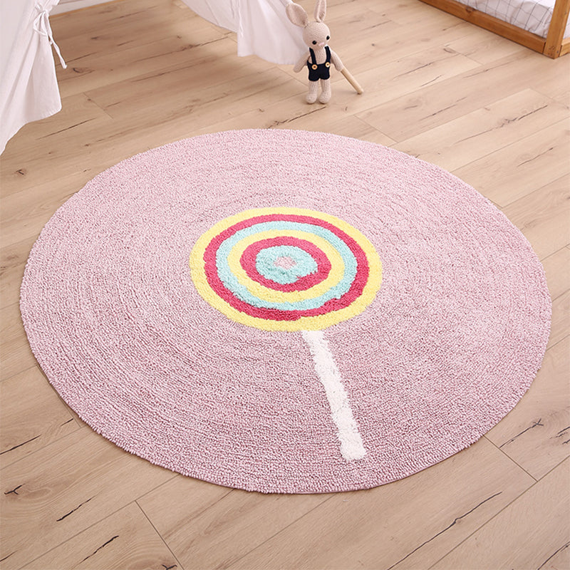 Skorter | Colorful Lollipop Print Rug made of Cotton, Comfort Rug, Pet-friendly, Washable, Easy to Care, Rug for Kids