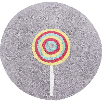 Skorter | Colorful Lollipop Print Rug made of Cotton, Comfort Rug, Pet-friendly, Washable, Easy to Care, Rug for Kids