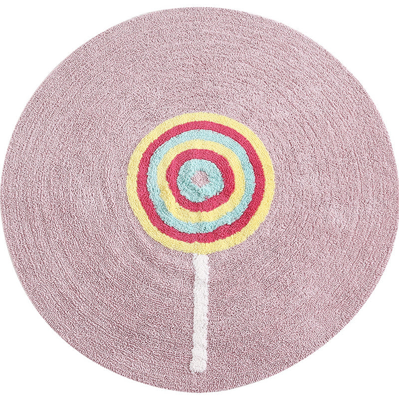 Skorter | Colorful Lollipop Print Rug made of Cotton, Comfort Rug, Pet-friendly, Washable, Easy to Care, Rug for Kids