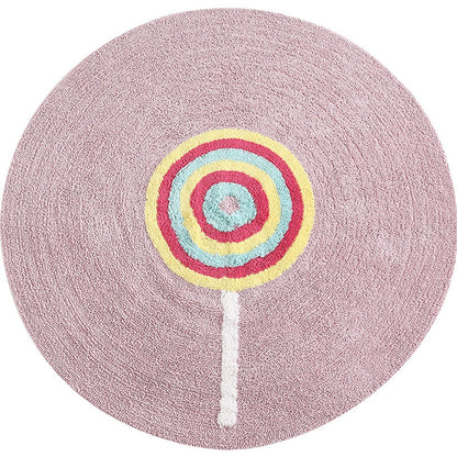 Skorter | Colorful Lollipop Print Rug made of Cotton, Comfort Rug, Pet-friendly, Washable, Easy to Care, Rug for Kids