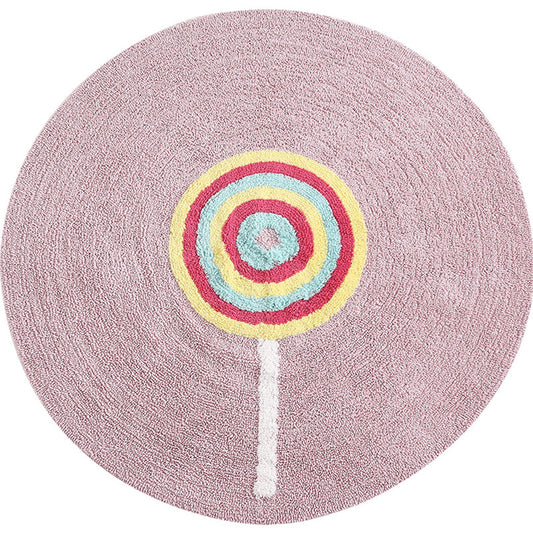 Skorter | Colorful Lollipop Print Rug made of Cotton, Comfort Rug, Pet-friendly, Washable, Easy to Care, Rug for Kids