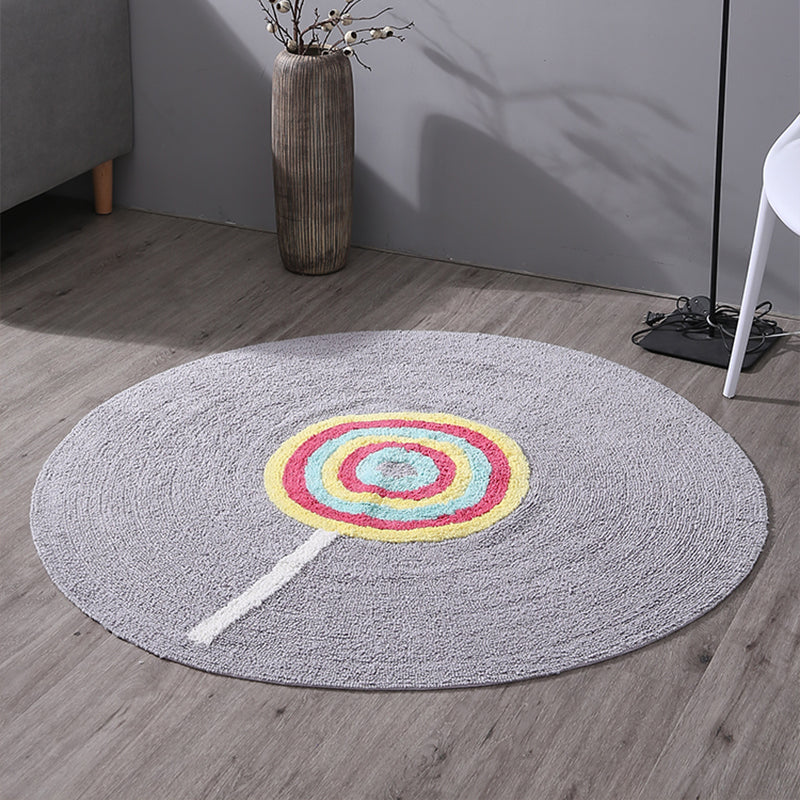 Skorter | Colorful Lollipop Print Rug made of Cotton, Comfort Rug, Pet-friendly, Washable, Easy to Care, Rug for Kids