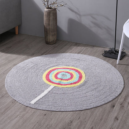 Skorter | Colorful Lollipop Print Rug made of Cotton, Comfort Rug, Pet-friendly, Washable, Easy to Care, Rug for Kids