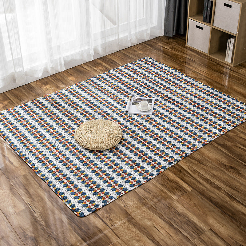 Skorter | Comfort Kids Room Rug Multicolored Cartoon Rug Cotton Blend Pet-Friendly Easy Care Rug