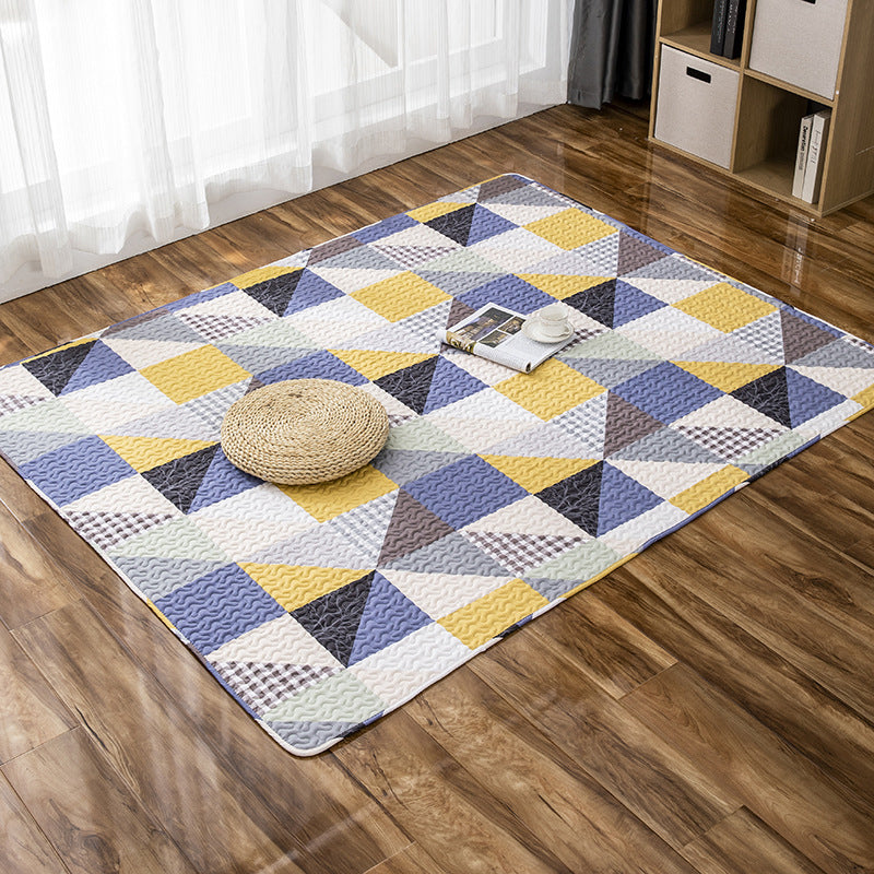 Skorter | Comfort Kids Room Rug Multicolored Cartoon Rug Cotton Blend Pet-Friendly Easy Care Rug