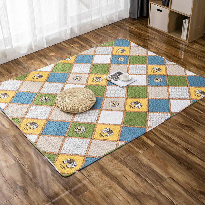 Skorter | Comfort Kids Room Rug Multicolored Cartoon Rug Cotton Blend Pet-Friendly Easy Care Rug