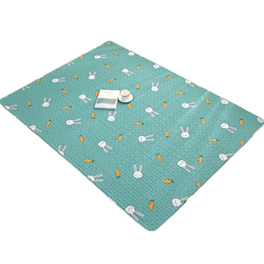 Skorter | Beautiful Cartoon Print Rug Multicolored Cotton Area Rug Pet Friendly Machine Washable Rug for Children's Room