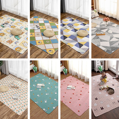 Skorter | Beautiful children's room rug Colorful cartoon pattern rug Cotton non-slip backing pet-friendly rug