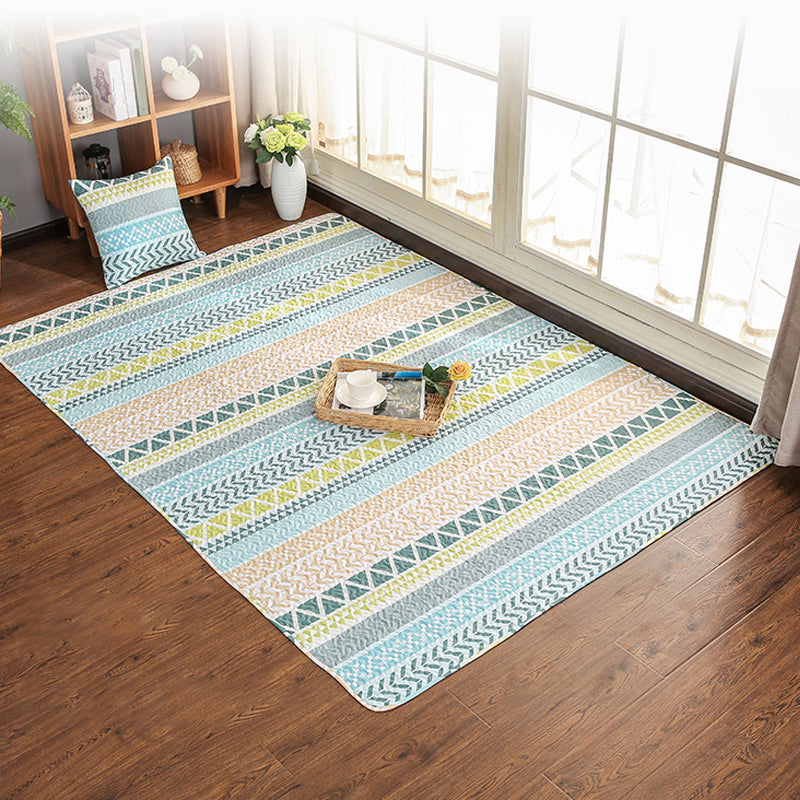Skorter | Beautiful geometric rug Multicolored Trend rug Cotton Easy to care for Pet-friendly Washable indoor rug for rooms