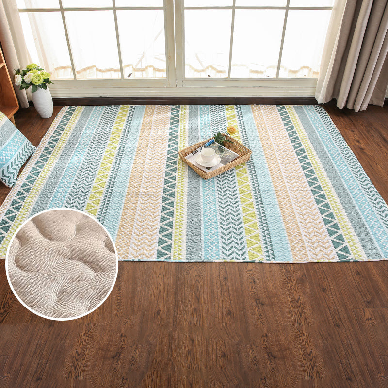 Skorter | Beautiful geometric rug Multicolored Trend rug Cotton Easy to care for Pet-friendly Washable indoor rug for rooms