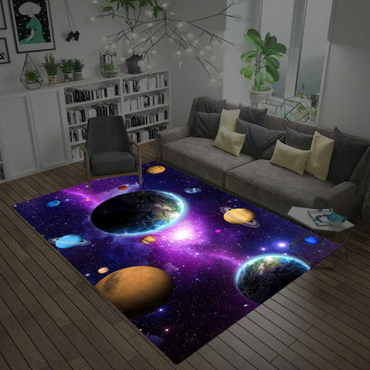 Skorter | Casual Living Room Wallpaper Multicolor Area Print Rug Polypropylene Non-Slip Back Indoor Rug