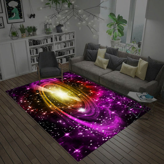 Skorter | Casual Living Room Wallpaper Multicolor Area Print Rug Polypropylene Non-Slip Back Indoor Rug