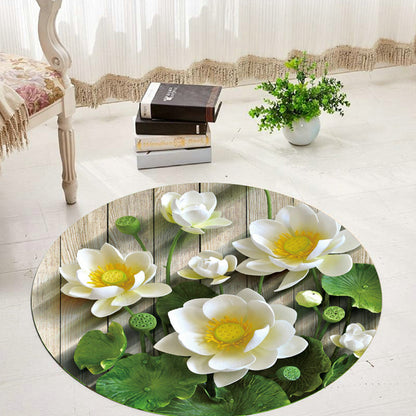 Skorter | Comfort 3D Plant Pattern Rug Multicolored Polypropylene Area Rug Easy Care Machine Washable Rug for Room