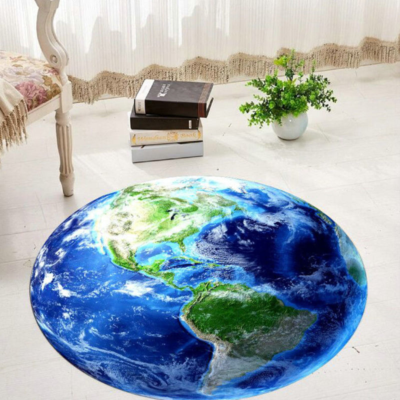 Skorter | Comfort 3D Plant Pattern Rug Multicolored Polypropylene Area Rug Easy Care Machine Washable Rug for Room