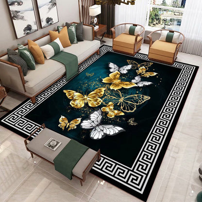 Skorter | Chinese 3D Print Rug Multicolor Polyester Rug Pet-Friendly Non-Slip Washable Rug for the Living Room