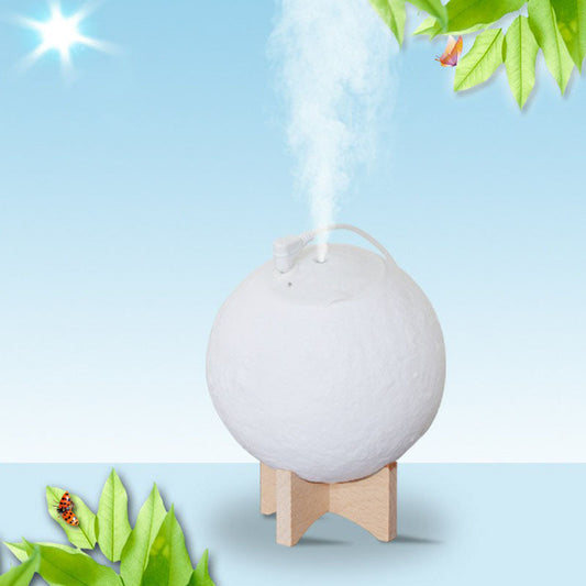 Skorter | Nordic Creative Moonlight Table Lamp - White Night Light with Wooden Base