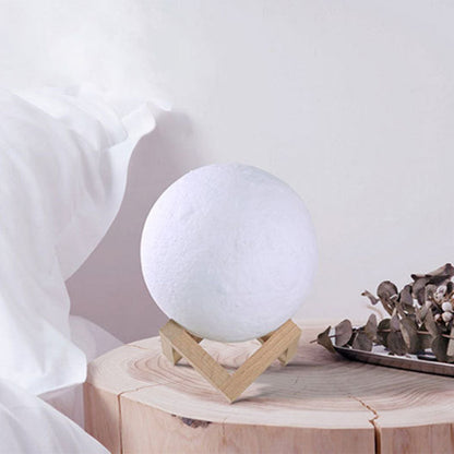 Skorter | Nordic Creative Moonlight Table Lamp - White Night Light with Wooden Base