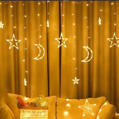 Skorter | Star Moon LED Festival Decoration Atmosphere Decoration Plastic String Lights