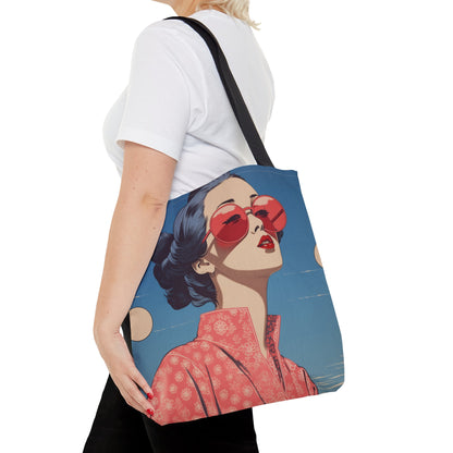 Skorter | Chic Sakura Shades Pop Print Tote Bag Medium